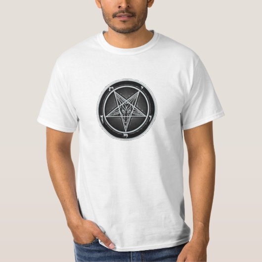 Baphometの五芒星のティー Tシャツ (正面)