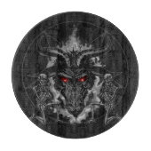 Baphometの五芒星の黒の金属 カッティングボード (正面)