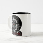 Baphometの五芒星の黒の金属 ツートーンマグカップ (正面左)