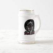 Baphometの五芒星の黒の金属 ビールジョッキ (正面右)