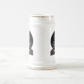 Baphometの五芒星の黒の金属 ビールジョッキ (中央)