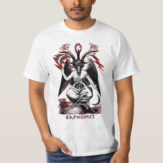 Baphometの悪魔的なワイシャツ Tシャツ (正面)