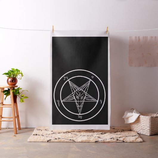 Baphometの旗36" x56 " ファブリック (インサイチュ)
