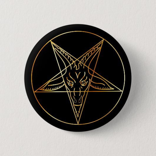 Baphometの金sigil 缶バッジ (正面)