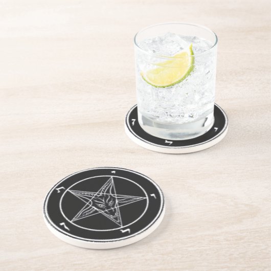 Baphometの飲み物のコースターか儀式は部分を変えます コースター (側面)