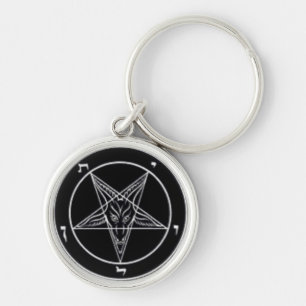 Baphometの黒いキーホルダー キーホルダー