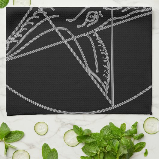 BaphometのSigil キッチンタオル (折り畳み)