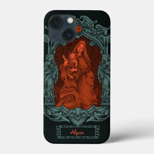 BaphometオカルトiPhoneケース、ヴィンテージパターン Case-Mate iPhoneケース (裏面)