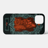 BaphometオカルトiPhoneケース、ヴィンテージパターン Case-Mate iPhoneケース (裏面 (横))