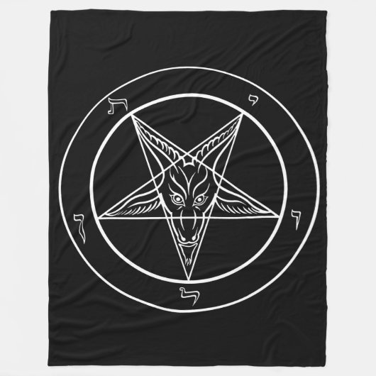 Baphomet巨大な60" x80"タペストリーか毛布 フリースブランケット (正面)