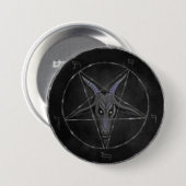 Baphomet灰色の円形ボタン 缶バッジ (正面&裏面)