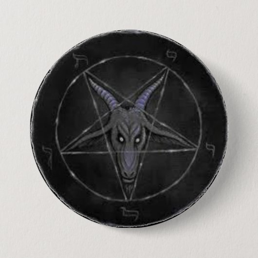 Baphomet灰色の円形ボタン 缶バッジ (正面)