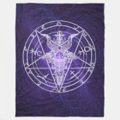 Baphomet無効エネルギー黒ライト フリースブランケット (正面)