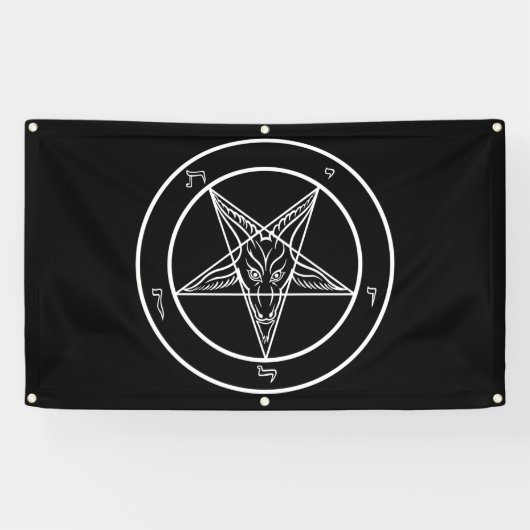Baphomet Big 3'x5'屋外品質バナー 横断幕 (横)
