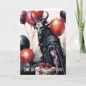 Baphomet Birthday Balloons & Gifts Gothic カード (正面)