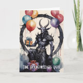 Baphomet Birthday Balloons & Gifts Gothic カード (正面)