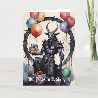 Baphomet Birthday Balloons & Gifts Gothic カード
