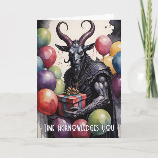 Baphomet Birthday Balloons & Gifts Gothic カード