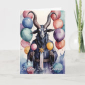 Baphomet Birthday Balloons & Gifts Gothic カード (正面)