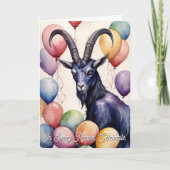 Baphomet Birthday Balloons & Gifts Gothic カード (正面)