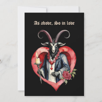 Baphomet Gothic Valentine's Day As Above シーズンカード