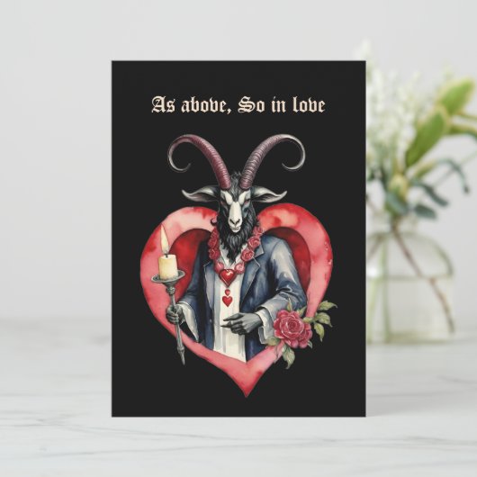 Baphomet Gothic Valentine's Day As Above シーズンカード (スタンド正面)