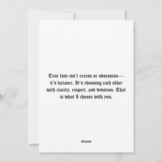 Baphomet Gothic Valentine's Day As Above シーズンカード (裏面)