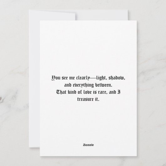 Baphomet Gothic Valentine's Day Chosen シーズンカード (裏面)