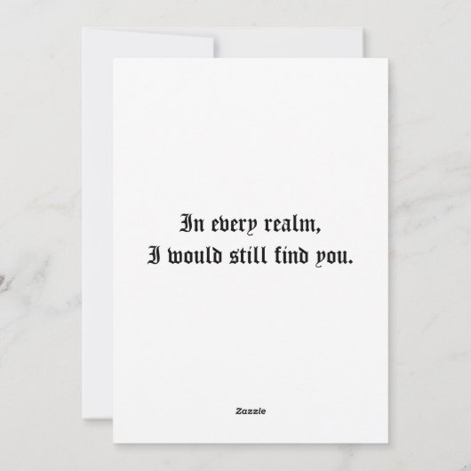 Baphomet Gothic Valentine's Day Every Realm シーズンカード (裏面)