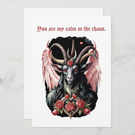 Baphomet Gothic Valentine's Day Guitar Chaos シーズンカード (正面/裏面)