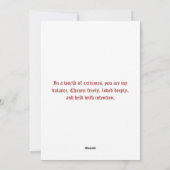 Baphomet Gothic Valentine's Day Guitar Chaos シーズンカード (裏面)