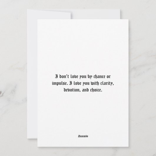 Baphomet Gothic Valentine's Day Intention シーズンカード (裏面)