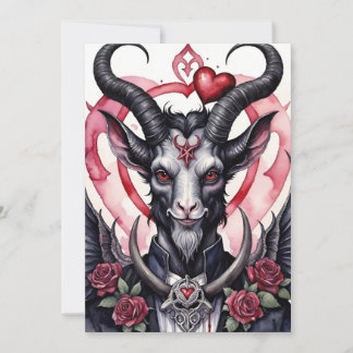 Baphomet Gothic Valentine's Day Love シーズンカード