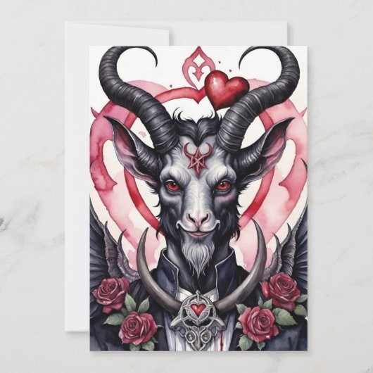 Baphomet Gothic Valentine's Day Love シーズンカード (正面)