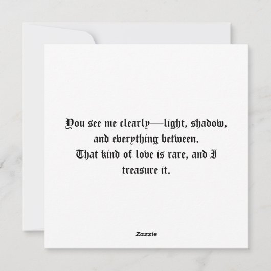 Baphomet Gothic Valentine's Day Love シーズンカード (裏面)