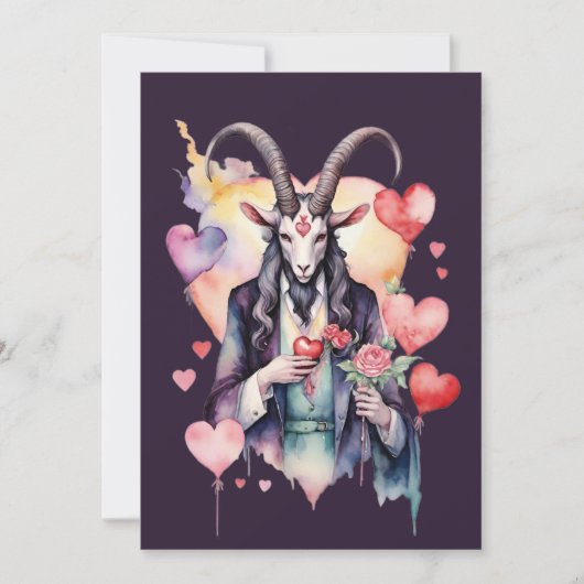 Baphomet Gothic Valentine's Day Love シーズンカード (正面)