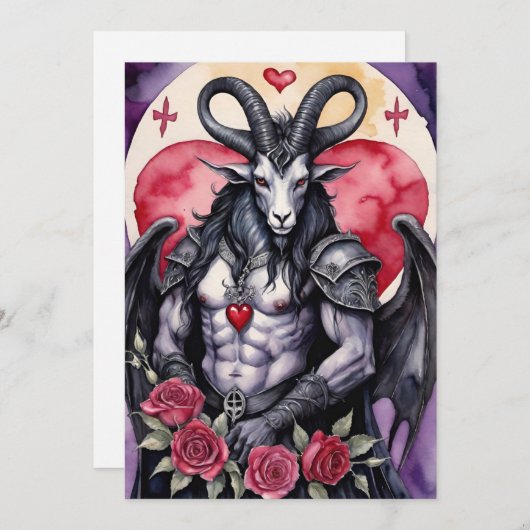 Baphomet Gothic Valentine's Day Love シーズンカード (正面/裏面)