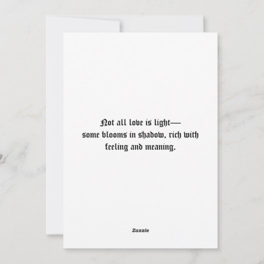 Baphomet Gothic Valentine's Day Love シーズンカード (裏面)