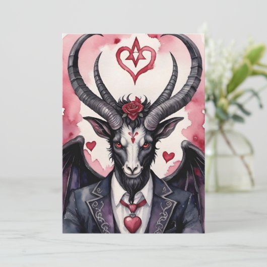 Baphomet Gothic Valentine's Day Love シーズンカード (スタンド正面)