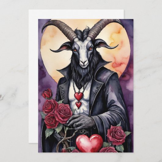 Baphomet Gothic Valentine's Day Love シーズンカード (正面/裏面)