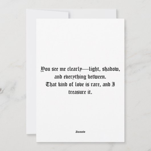 Baphomet Gothic Valentine's Day Love シーズンカード (裏面)