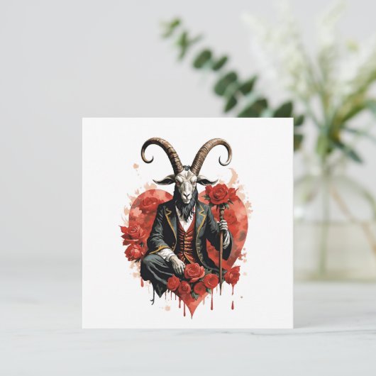 Baphomet Gothic Valentine's Day Love シーズンカード (スタンド正面)