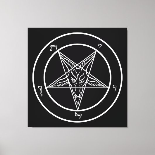 Baphomet HUGE 40"x40"ストレッチカンバスのアート キャンバスプリント (正面)