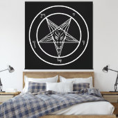 Baphomet HUGE 40"x40"ストレッチカンバスのアート キャンバスプリント (インサイチュ (寝室))