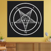 Baphomet HUGE 40"x40"ストレッチカンバスのアート キャンバスプリント (インサイチュ (リビング))