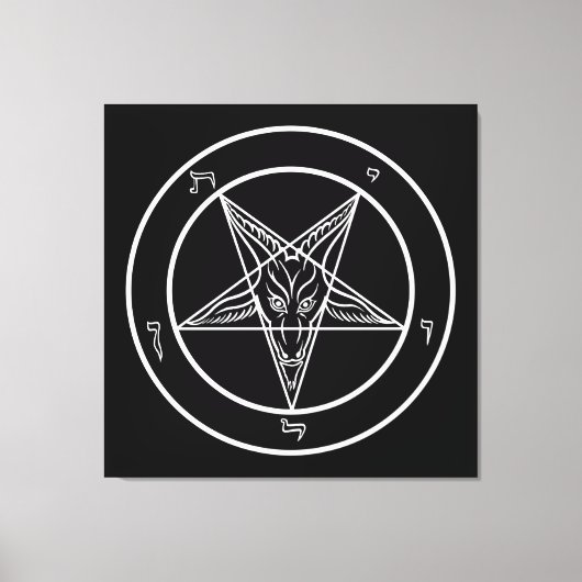 Baphomet HUGE 40"x40"ストレッチカンバスのアート キャンバスプリント (正面)