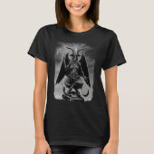 Baphomet Occult Satanic Gothic Satan Goat Head 666 Tシャツ (正面)