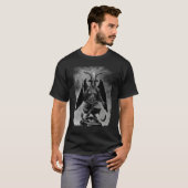 Baphomet Occult Satanic Gothic Satan Goat Head 666 Tシャツ (正面フル)