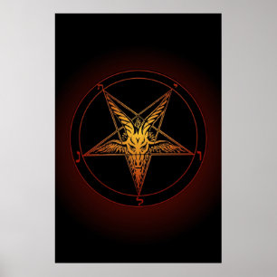 Baphomet Old Style Art Print ポスター