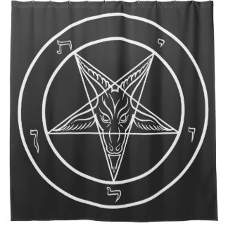 Baphomet Sigil CoS 6' Ritual Chamber Drape or シャワーカーテン